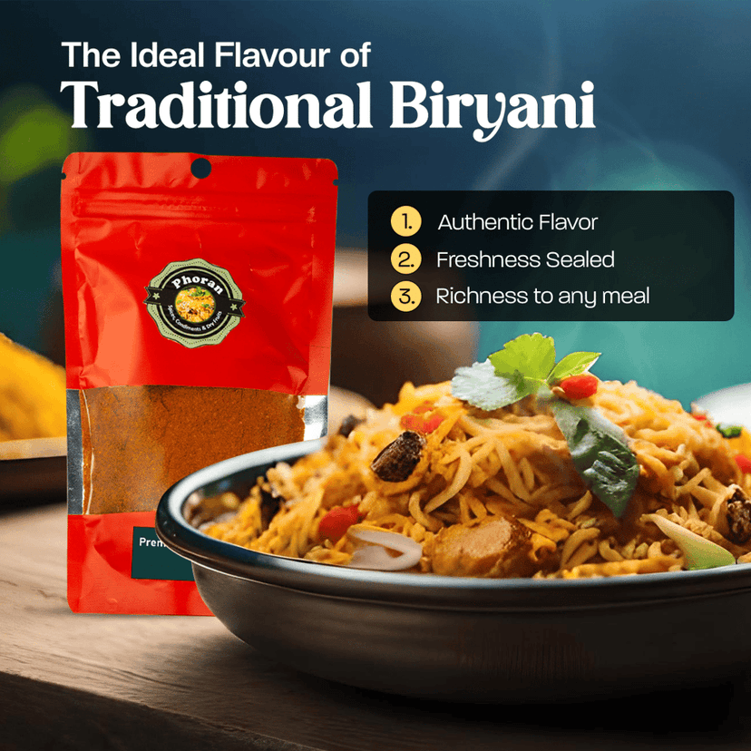 Buy Biryani Masala Online India - Hyderabadi Spice Blend | Phoran view 4