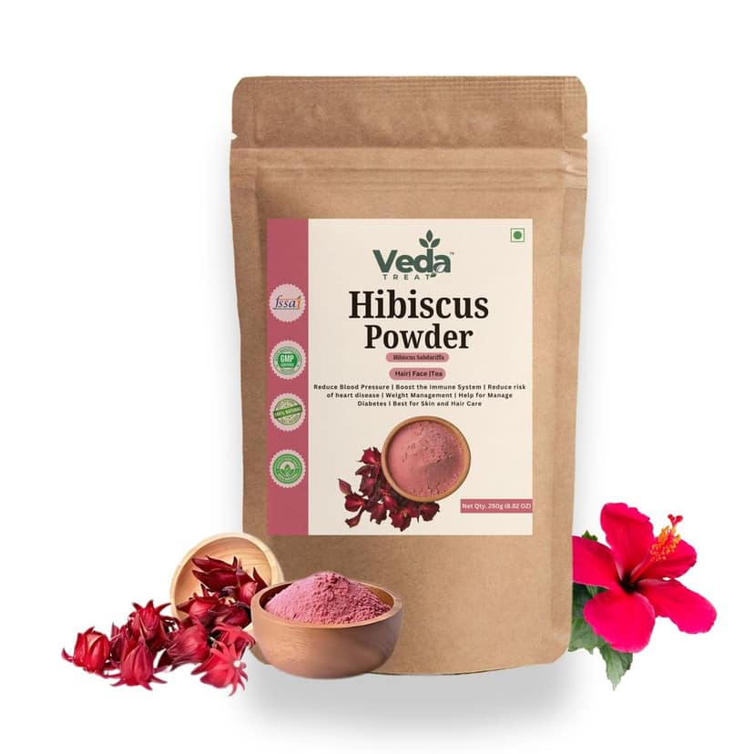VedaTreat Multani Mitti and Hibiscus Powder: 100% Pure & Natural Combo view 4