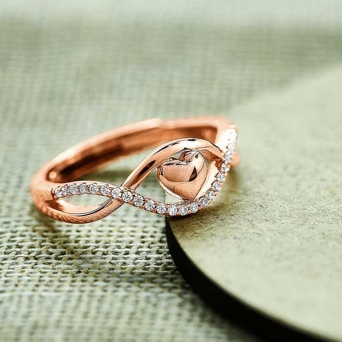Rose Gold Love Eye Ring view 3