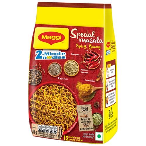 MAGGI 2-Minute Instant Noodles - Special Masala, 840 g (Pack of 12)
