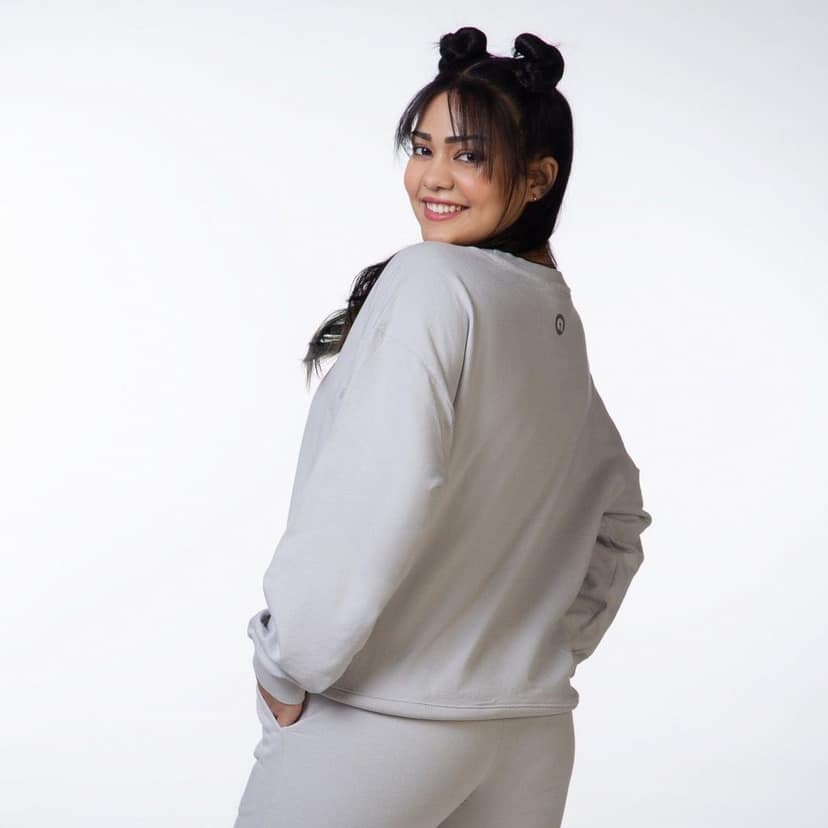 Vibe Check Sweatshirt - Ivory Grey view 5