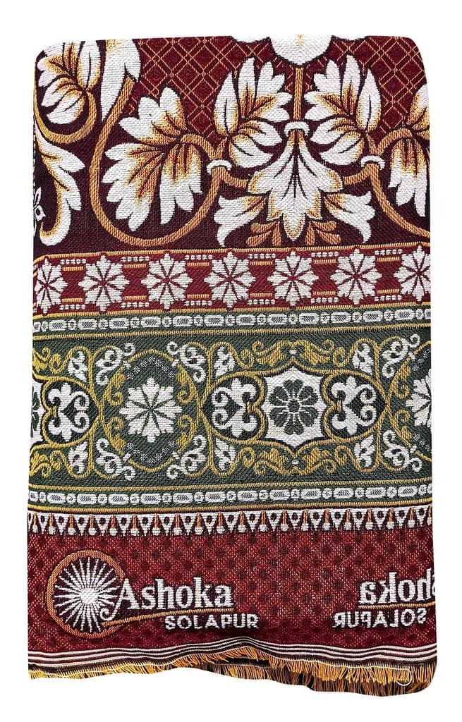 Mandhania Solapuri Royal King Size Cotton Daily Use Chaddar (103, Assorted Colour, 7.5 X 9 ft) view 3