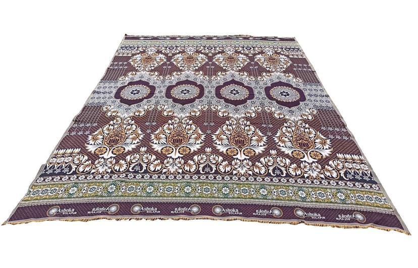 Mandhania Solapuri Royal King Size Cotton Daily Use Chaddar (103, Assorted Colour, 7.5 X 9 ft) view 4