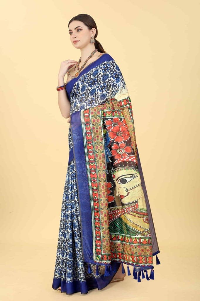 Women's Kalamkari Digital Printed Saree view 2