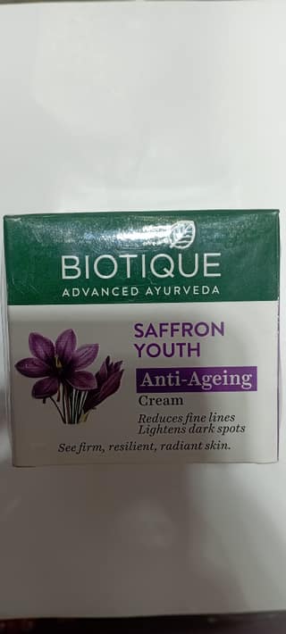 BIOTIQUE ADVANCED AYURVEDA SAFFRON YOUTH ANTI AGEING GREAM 50 G