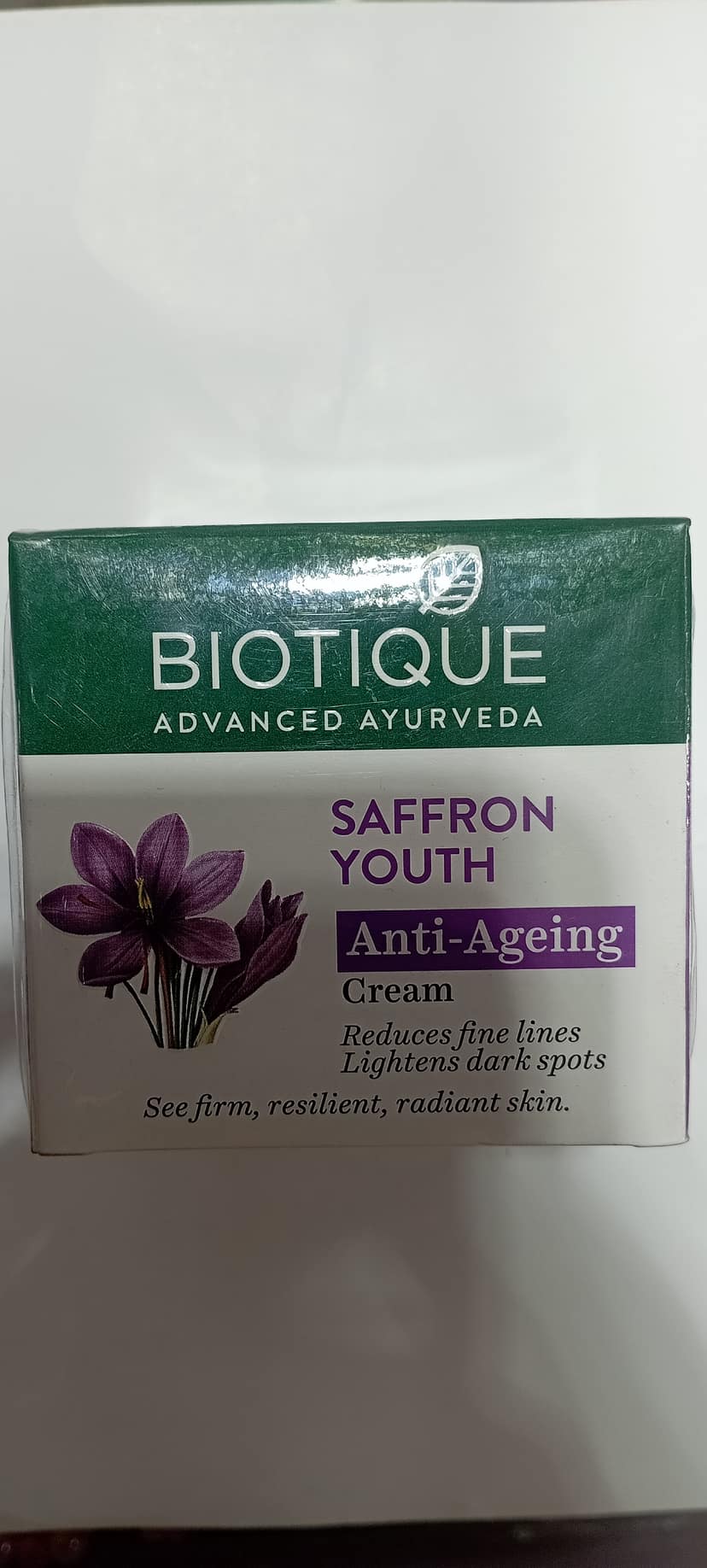 BIOTIQUE ADVANCED AYURVEDA SAFFRON YOUTH ANTI AGEING GREAM 50 G