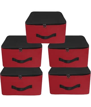 Waji Va Underbed Storage Organizer for Clothes Sarees Blankets Bedsheets and Toys Foldable Under Bed Box with Zip and Handle Non Woven Fabric Dustproof Space Saving Storage Bag for Home Bedroom and Wardrobe
