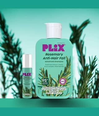 The Plant Fix Plix Rosemary Anti-Hair Fall Advanced Serum Roll On & Shampoo Reduces Hair Fall (2 Items in the set)
