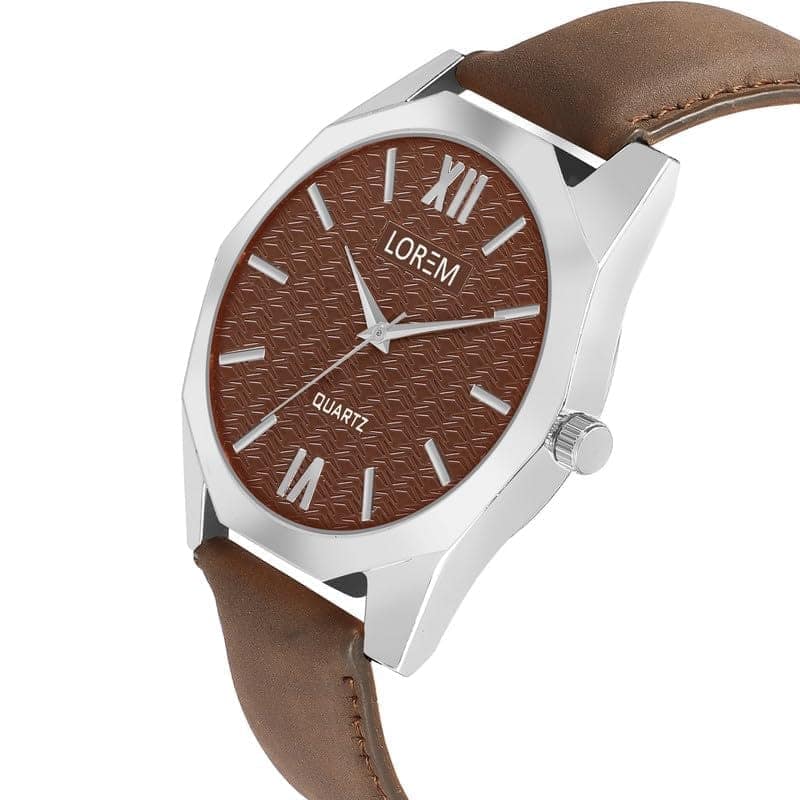 LOREM 3D Embossed Dial Analog Watch for Men view 4