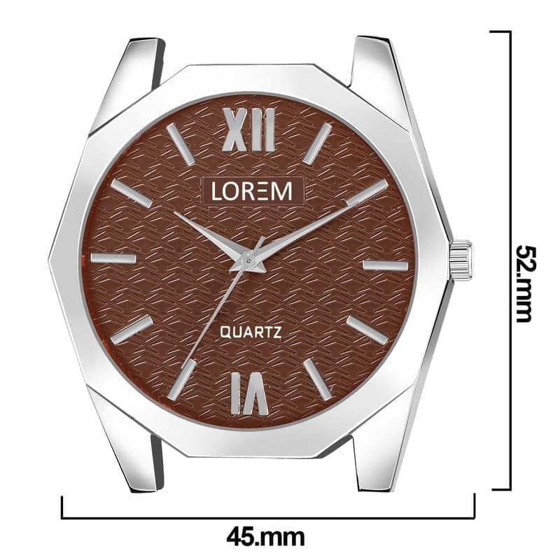 LOREM 3D Embossed Dial Analog Watch for Men view 5