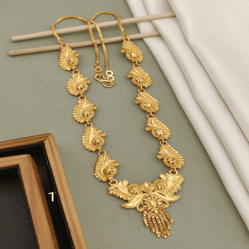 New High gold plated peacock designer neckless for girls and women's (RK_PN-1) & CHAIN-PENDANTS necklaces & chains (COMBO PACK OF 2 PIC) view 3