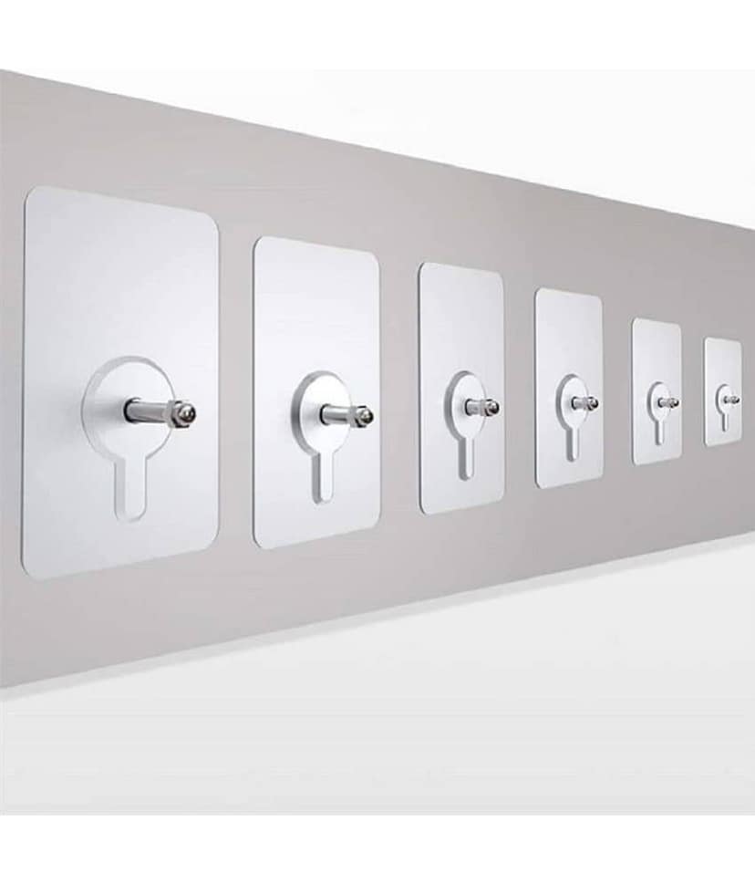 Set of 6 Self-Adhesive Non-Trace Stick Screw Wall Hooks (Not Suitable for painted walls)
