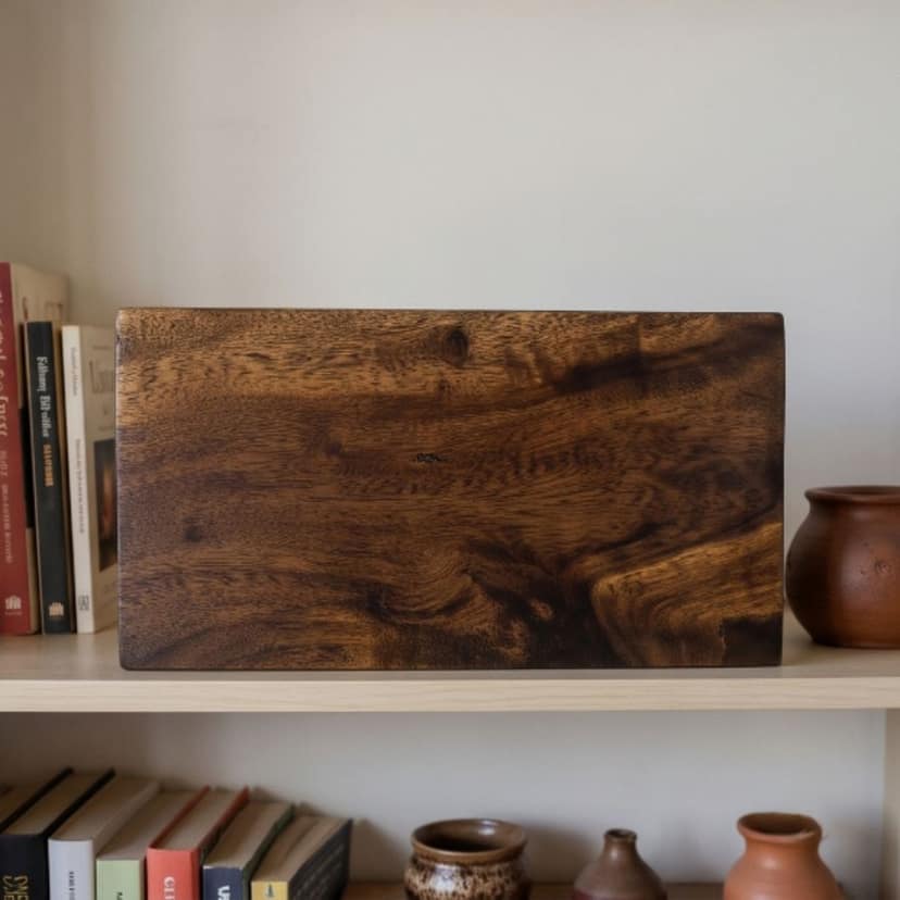 Handcrafted Artisanal Wooden Wall Plaque with Carved Script view 2