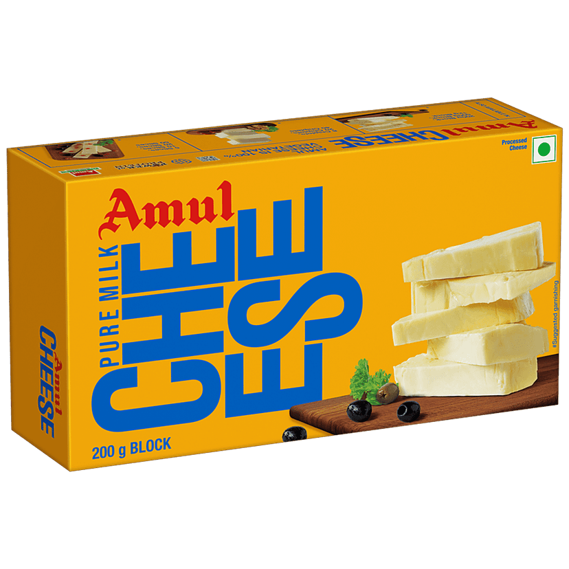 Amul Processed Cheese Block, 200 G Carton view 2