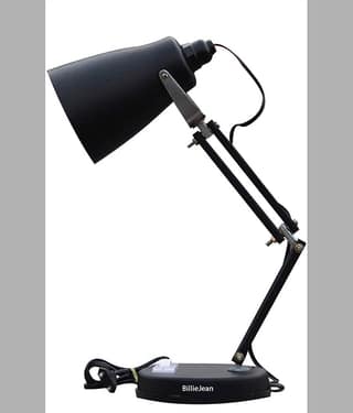 BillieJean Black Study Table Lamp ( Pack of 1 )