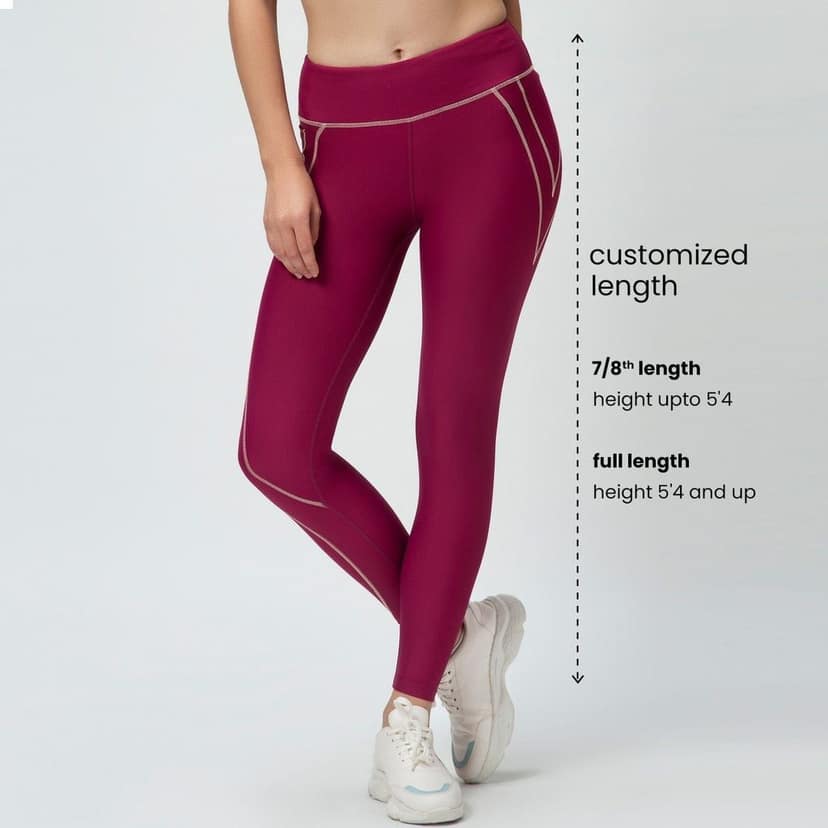 Extreme Uplift Leggings - Caramel Magenta ( Full Length ) view 6