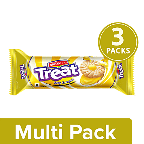Britannia Treat - Strawberry Biscuits, 3x150 g Multipack