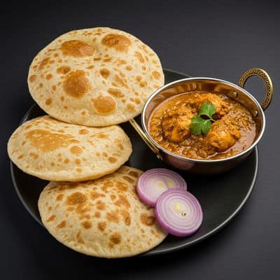 4 Phulka Chicken Curry