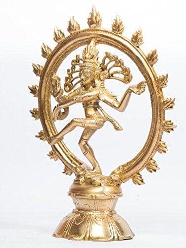 Arihant Craft� Hindu God Shiva Idol Natraj Statue Tandav Sculpture Hand Crafted Showpiece � 24 cm (Brass, Gold) view 2