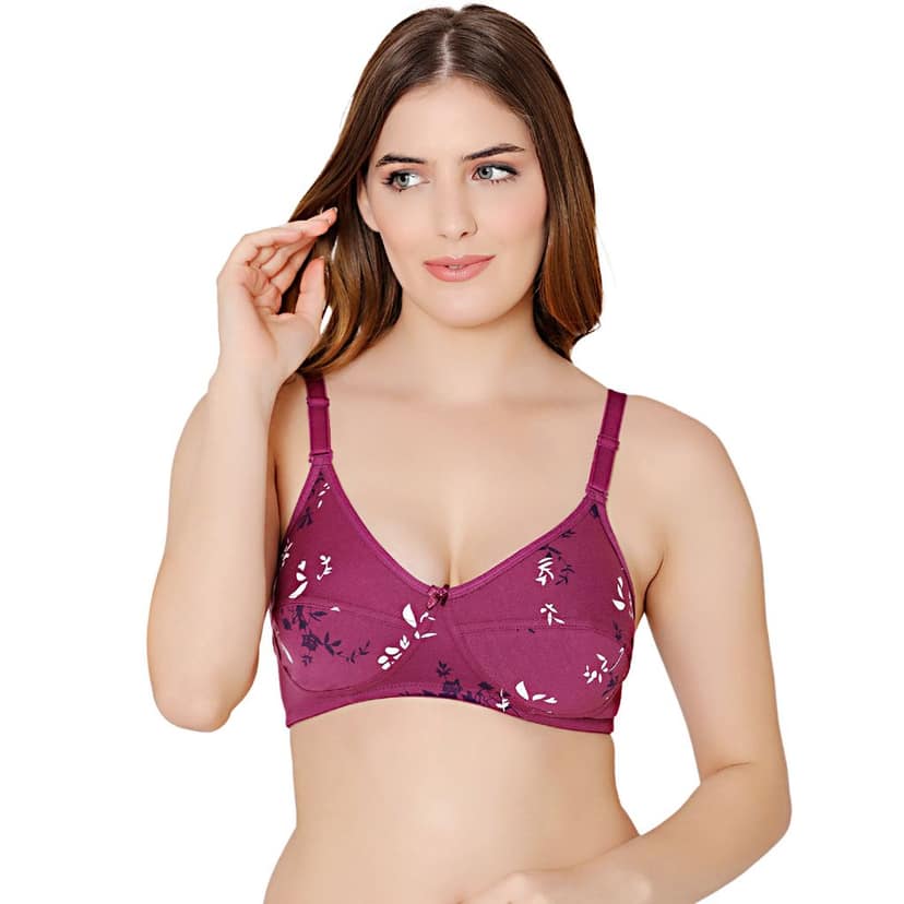 Bodycare cotton wirefree adjustable straps comfortable non padded Bra-1584CO
