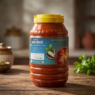Authentic Kolhapuri Mango Pickle - 250 gm - One plastic jar