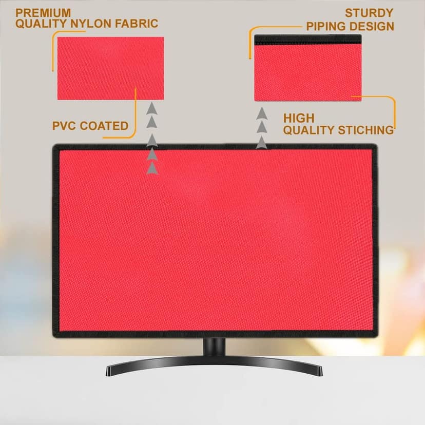PalaP Super Premium Dust Proof Monitor Cover for VIEWSONIC 32 inches Monitor (RED) view 4