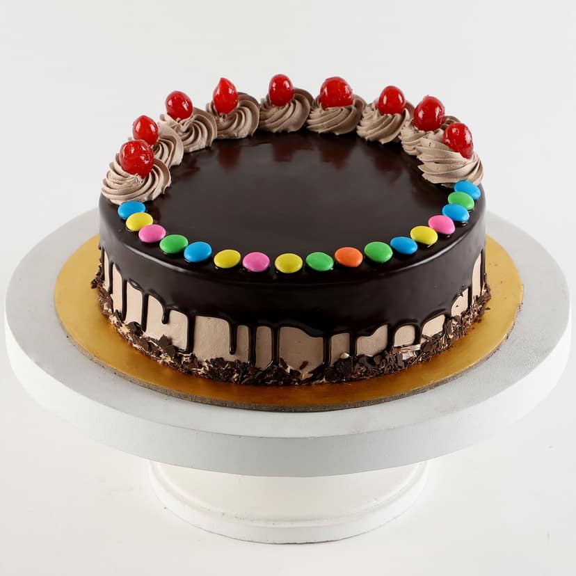 Chocolate Gems Delicious Cake- Half Kg view 2