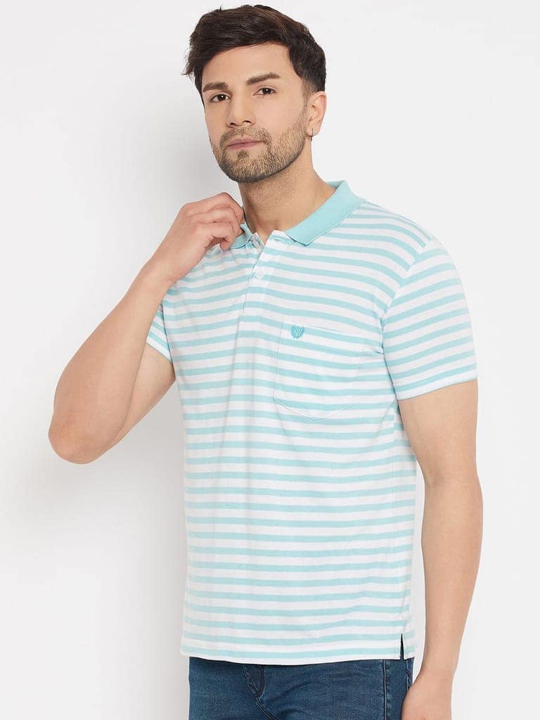 Duke Stardust Men's Half Sleeve Cotton T-shirt (MLF1109Foam Green) view 3