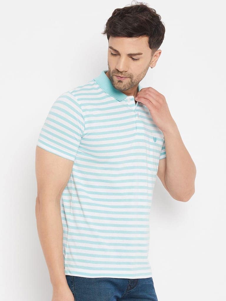 Duke Stardust Men's Half Sleeve Cotton T-shirt (MLF1109Foam Green) view 4