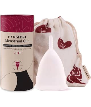 Carmesi Reusable Menstrual Cup for Women - Medium Size - With Free Pouch
