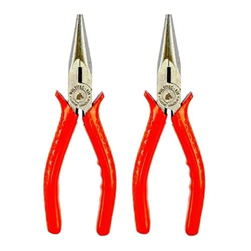 H9 Multitec MT- 535 Long Nose Plier | 6 Inch | Chrome Vanadium | Long Handle Grip | Pack of 2