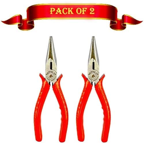 H9 Multitec MT- 535 Long Nose Plier | 6 Inch | Chrome Vanadium | Long Handle Grip | Pack of 2 view 2