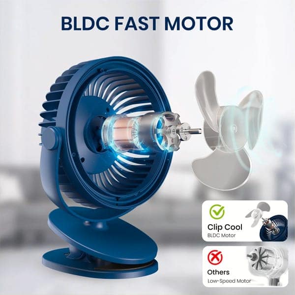 Portronics ClipCool Portable Rechargeable Clip-On Fan view 5