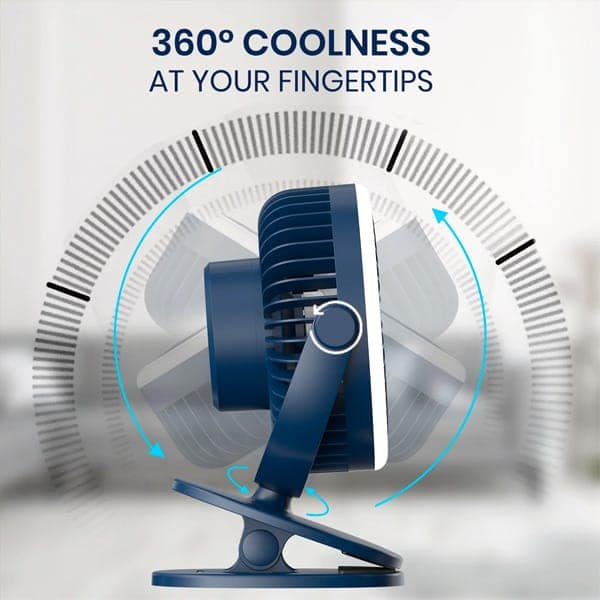 Portronics ClipCool Portable Rechargeable Clip-On Fan view 6