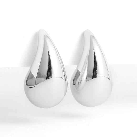 Silver Cascade Teardrop Earrings view 2