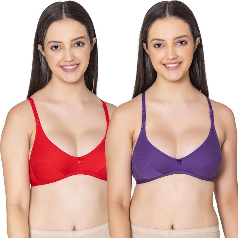 Bodycare polycotton wirefree convertible straps comfortable non padded bra-1531BB
