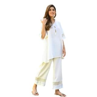 Indian Knots Off-White Co-ord Set