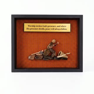 HANDCRAFTED MUSICIAN THEME PEBBLE ART WALL FRAME