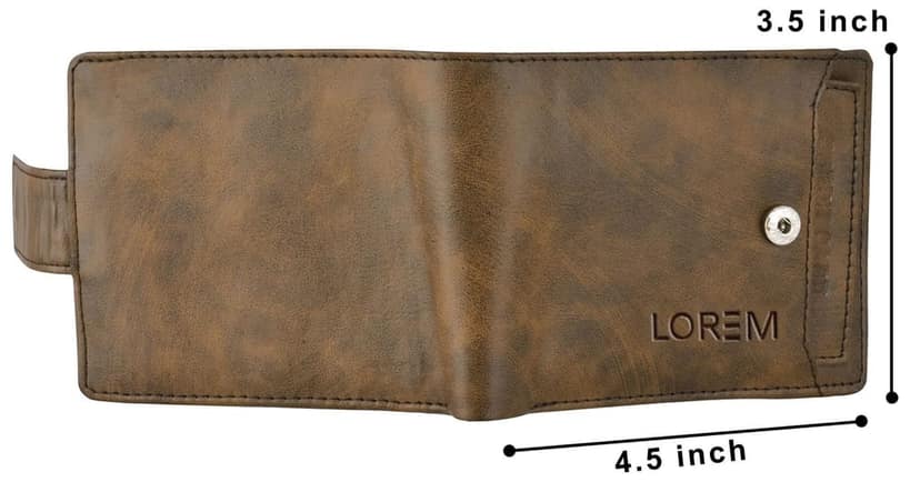 Removable Card Holder Bi-Fold Premium Faux Leather 7 ATM Card Slots Wallet for Men-B view 5
