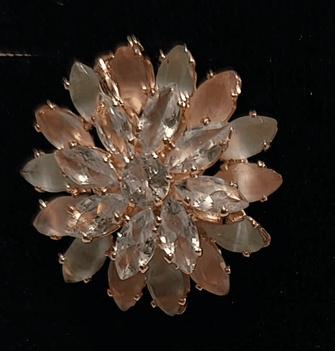 Elegant Rhinestone Flower Stud Earrings view 2
