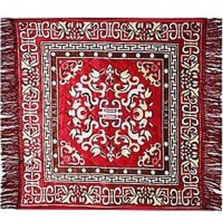 Red Velvet Pooja Aasan, Pooja Mat (2 Ft X 2 Ft)