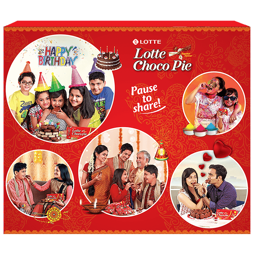 Lotte Choco Pie - Original, With Rich Marshmallow, No Preservatives, 25 G (Pack Of 12) view 2