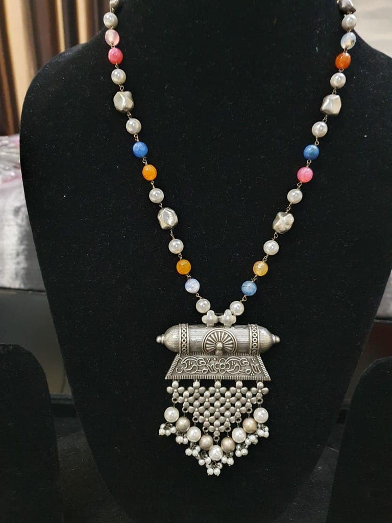German Silver Oxidized Beautiful Necklace
