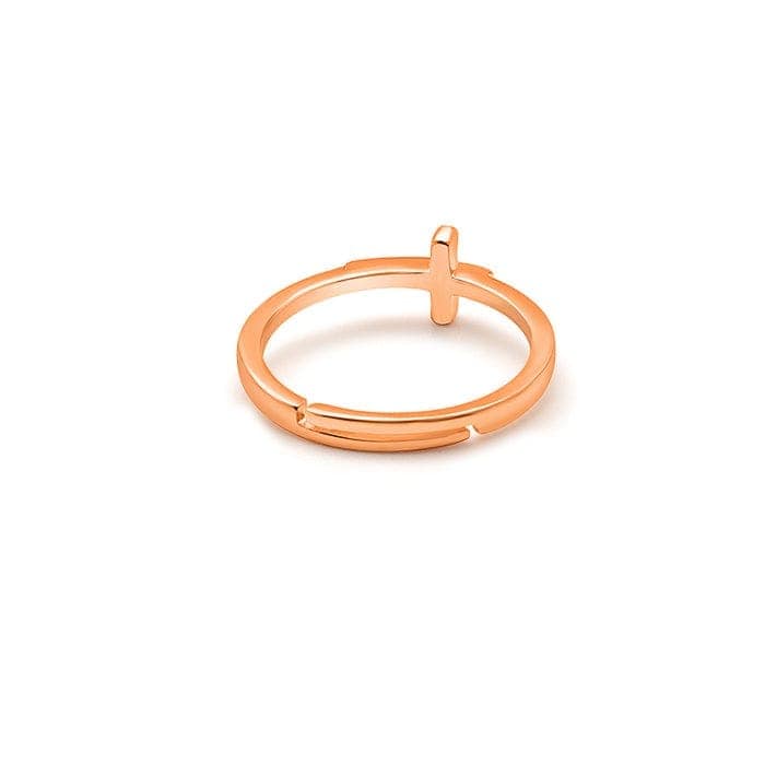 Rose Gold Christ Halo Ring view 5
