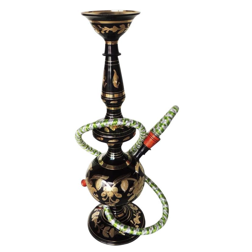 Brass Hookah | Royal Table Decor, Height : 14.4 Inch (FMAS674 C) view 2