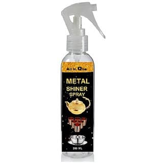 Metal Shiner Spray To Cleen All Stain of Brass Copper and Steel Natural and Safe Kitchen Cleaner (200 ml) view 2