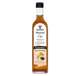 Auzen Woodpress Mustard Oil 1L Pure Cold-Pressed Heritage Oil