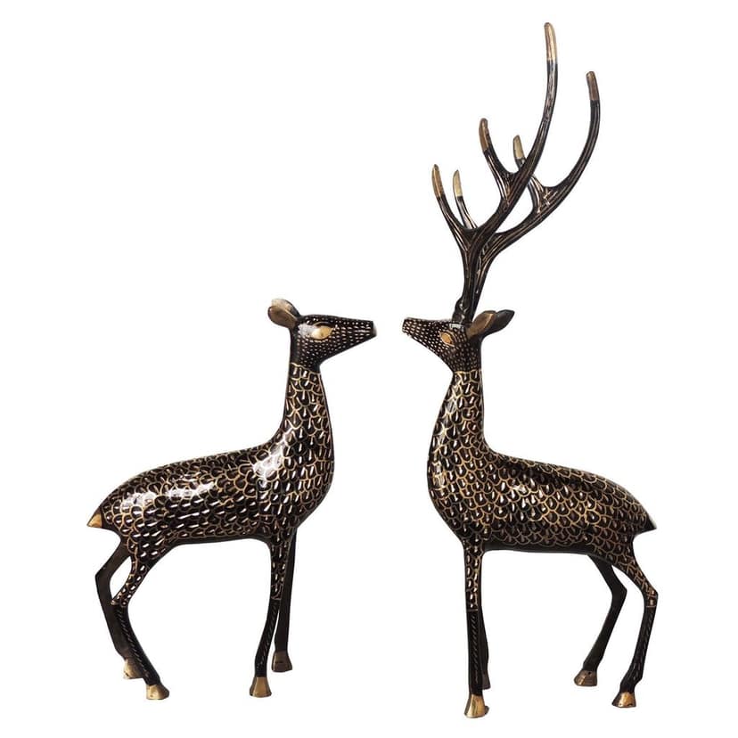 Decorative Brass Duck Pair Statue for Shelf & Table Decoration, Height : 16 Inch (ANMAS212 B) view 3