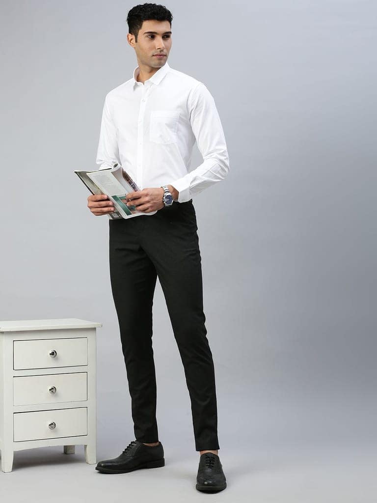 Mens 100% Cotton Full Sleeves White Shirt Super Faast view 3