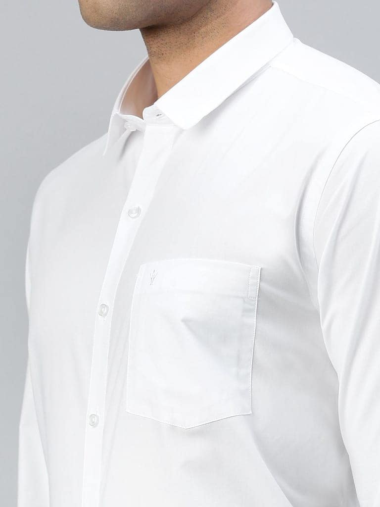 Mens 100% Cotton Full Sleeves White Shirt Super Faast view 4